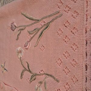 Together Light Pink Embroidered Cardigan 6602